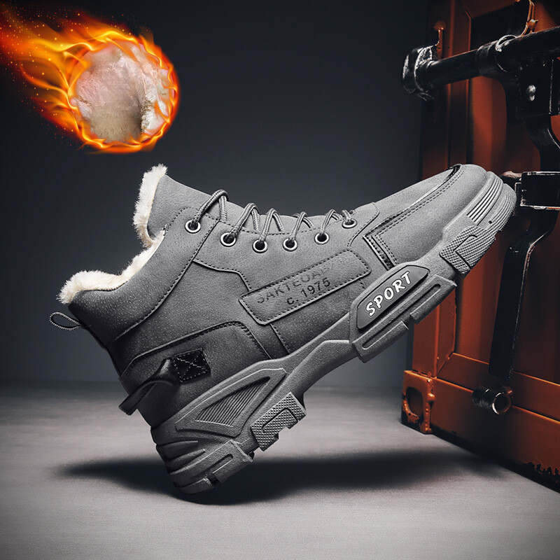 Muške zimske tenisice Gležnjače Muške cipele Zimske čizme Zimske čizme Zimske cipele Modne krplje za snijeg Velike crne plave cipele