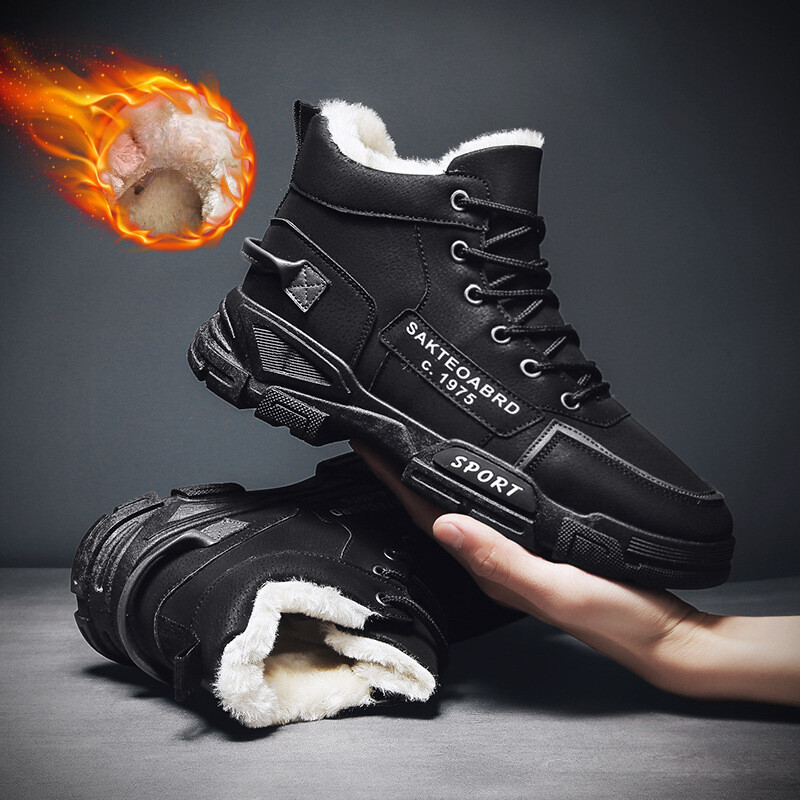 Muške zimske tenisice Gležnjače Muške cipele Zimske čizme Zimske čizme Zimske cipele Modne krplje za snijeg Velike crne plave cipele