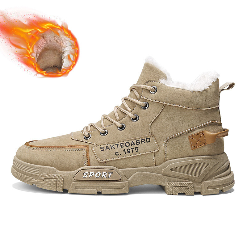 Muške zimske tenisice Gležnjače Muške cipele Zimske čizme Zimske čizme Zimske cipele Modne krplje za snijeg Velike crne plave cipele