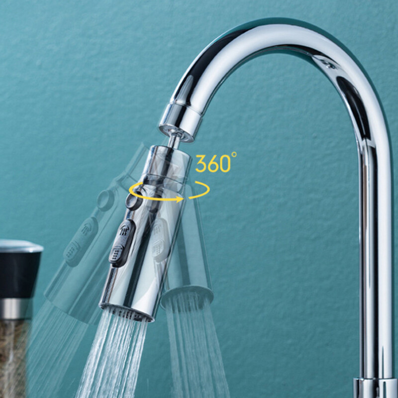 Novi nastavak za slavinu 360°, univerzalni nastavak za rotaciju, perlator otporan na prskanje, 3 načina rada, pribor za kuhinjski sudoper, mlaznica za slavinu