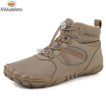 Χειμερινά μποτάκια 2023 Ανδρικά παπούτσια Snow Barefoot Casual παπούτσια Γυναικεία ζεστά γούνινα ανδρικά παπούτσια στον αστράγαλο Ανδρικά μποτάκια χιονιού μεγάλο μέγεθος