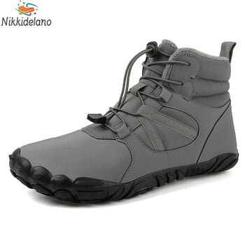 Χειμερινά μποτάκια 2023 Ανδρικά παπούτσια Snow Barefoot Casual παπούτσια Γυναικεία ζεστά γούνινα ανδρικά παπούτσια στον αστράγαλο Ανδρικά μποτάκια χιονιού μεγάλο μέγεθος