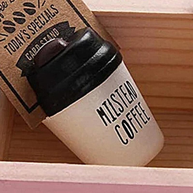 Stolni stalak za prikaz posjetnica Drveni držač posjetnica u obliku šalice za kavu za stol Drveni držač posjetnica za dom