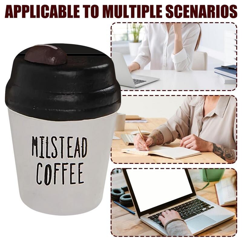 Stolni stalak za prikaz posjetnica Drveni držač posjetnica u obliku šalice za kavu za stol Drveni držač posjetnica za dom