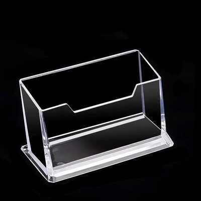 Acrylic Clear Desktop θήκη επαγγελματικής κάρτας Οθόνη καρτών Κουτί αποθήκευσης Γραφείο Διαφανές αυτοκόλλητα μπαλώματα Θήκη αποθήκευσης