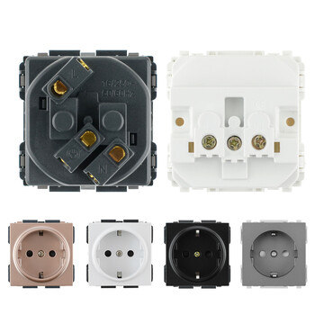 S Series- DE EU Power Socket Function Module DIY Socket Accessories Black White Gold Grey 250V 16A Free Combination