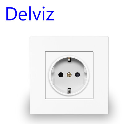 Delviz Επιτοίχια πρίζα USB, Πολλά Πάνελ νέου στυλ, Πρίζα κρεβατοκάμαρας, AC 110V-250V 16A Ενσωματωμένη στον τοίχο, Διπλή πρίζα USB Standard EU