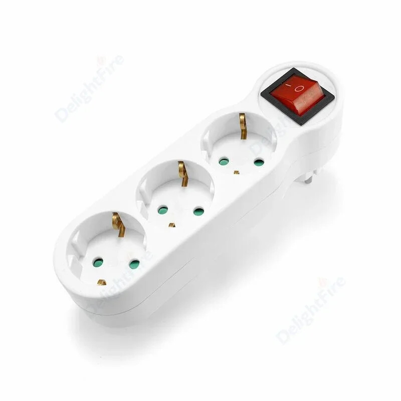 EU produžna utičnica s prekidačem ON/OFF Električni utikač Europski standard Rusija Španjolska Ukrajina Koreja Adapter za pretvarač struje