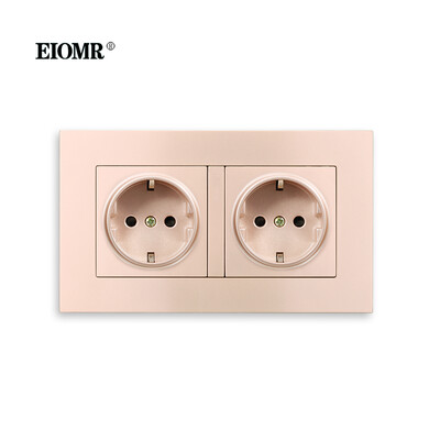 EIOMR EU Wall Power Socket with Type C Charging Port 5V 2.1A 146mm,86mm Flame Retardant PC Panel 16A 220V EU Standard Socket USB