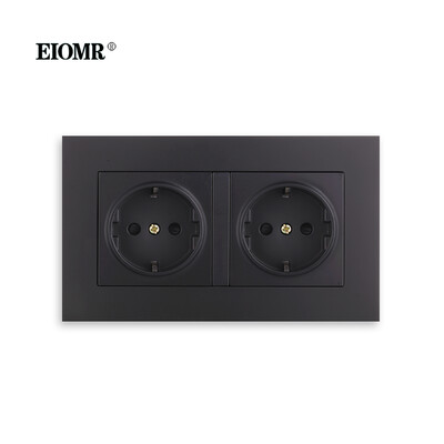 EIOMR EU Wall Power Socket with Type C Charging Port 5V 2.1A 146mm,86mm Flame Retardant PC Panel 16A 220V EU Standard Socket USB