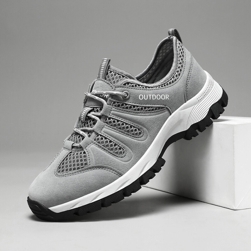 Muške cipele za hodanje Mrežaste ljetne prozračne ravne tenisice za slobodno vrijeme Neklizajuće Kampiranje Planinarenje Cipele za planinarenje na vezanje za muškarce velike veličine