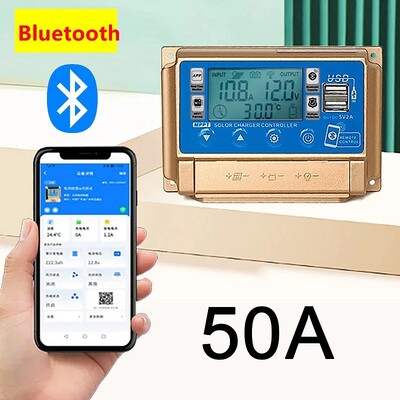 12V/24V 30A/40A/50A/60A Υψηλής ευκρίνειας LCD Μεγάλη ψηφιακή οθόνη Bluetooth WIFI Solar Charge Controller MPPT Solar
