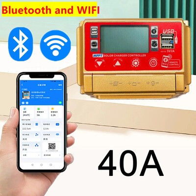 12V/24V 30A/40A/50A/60A Υψηλής ευκρίνειας LCD Μεγάλη ψηφιακή οθόνη Bluetooth WIFI Solar Charge Controller MPPT Solar