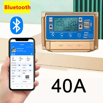 12V/24V 30A/40A/50A/60A Υψηλής ευκρίνειας LCD Μεγάλη ψηφιακή οθόνη Bluetooth WIFI Solar Charge Controller MPPT Solar