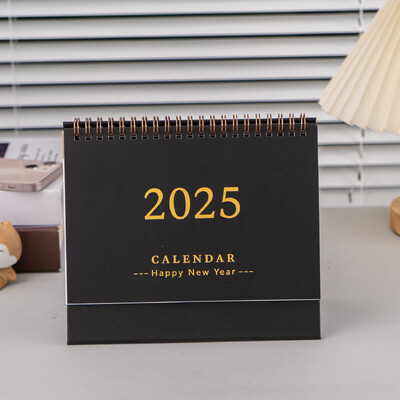 English Desk Calendar 2025 Fashion Simple Memo Book Μηνιαίο ημερολόγιο Ημερολόγιο Διακόσμηση επιφάνειας εργασίας γραφείου Δωρεάν σημειώσεις Time Manager