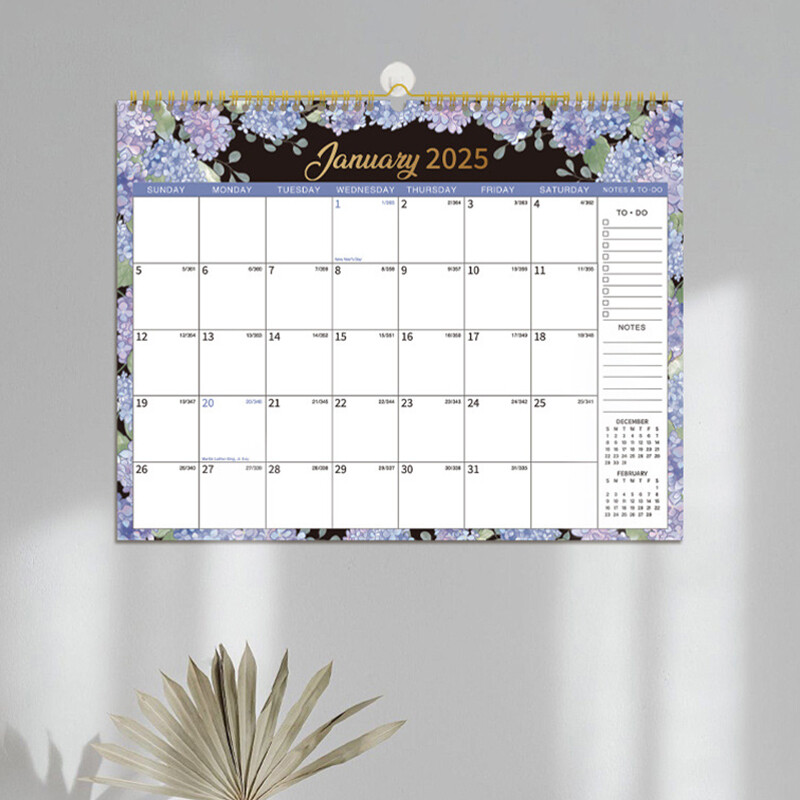 2025 Zidni kalendar od siječnja do prosinca 2025. Godišnji godišnji planer 12 mjesečni kalendar Zidni planer 12x17 inča Dekoracija kućnog ureda