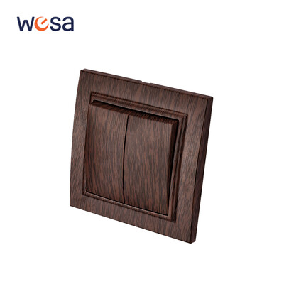 WESA Wood Spray Paint Dual USB Power Socket 2.1A Electrical Outlett EU Standard Plug γείωσης πρίζα τοίχου, πλαστική επιβραδυντική φλόγα