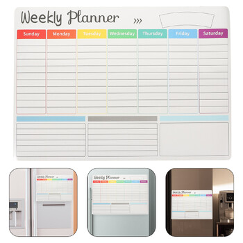 Μέγεθος A3 Magnetic Weekly Monthly Planner Erasable White Boards Ψυγείο Magnet Ευέλικτο καθημερινό σχέδιο μηνυμάτων