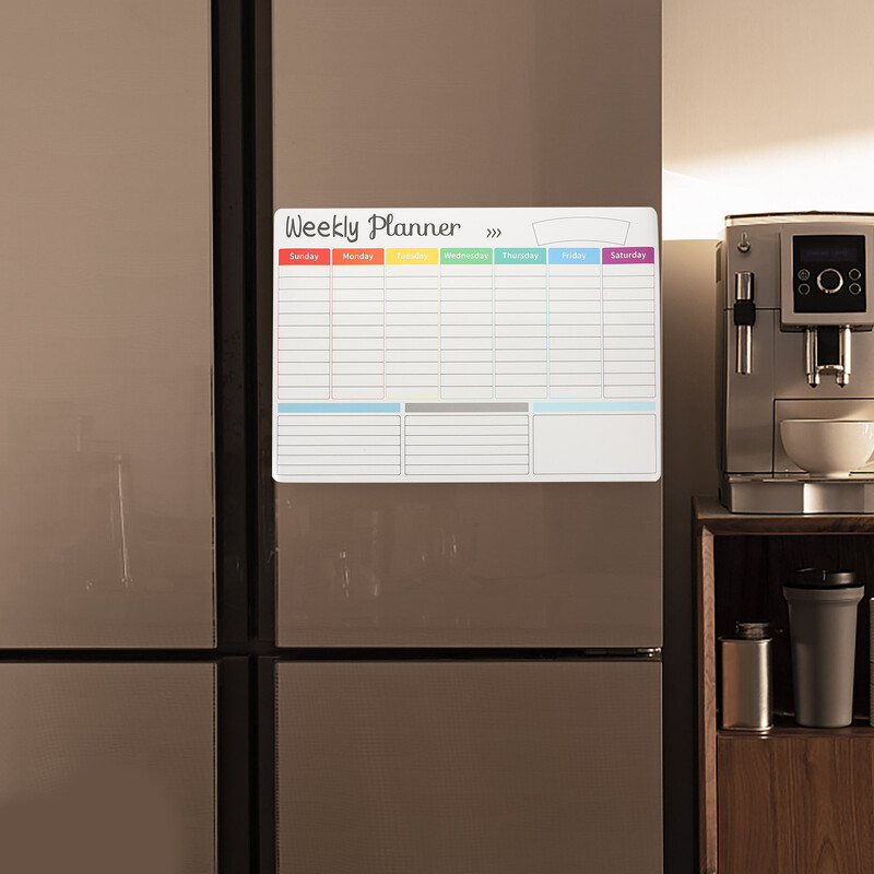 Tjedni mjesečni planer veličine A3 Magnetski planer Bijele ploče koje se mogu izbrisati Magnet za hladnjak Fleksibilni crtež dnevne poruke