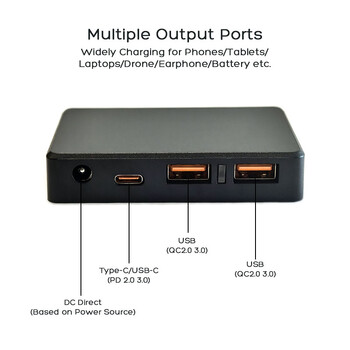 Соларен контролер 5V 9V 12V 15V 20V стабилизатор на напрежението с Type-C PD DC USB QC 2.0 3.0 изходни портове за Направи си сам зарядно устройство за слънчев панел.