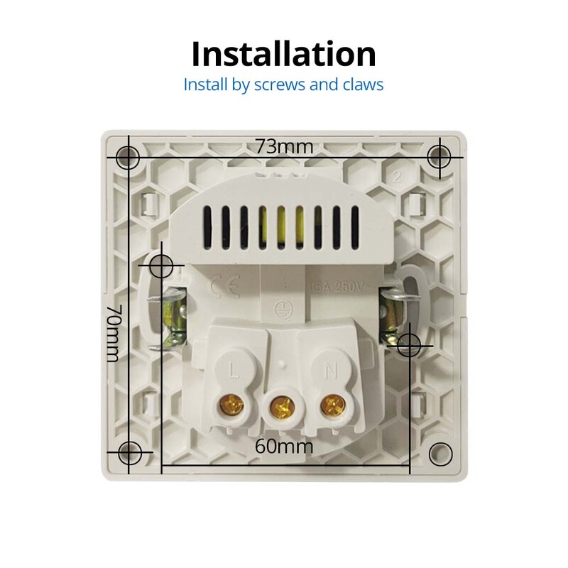 Wallpad Type-C Έξοδος Λευκό πλαστικό πάνελ Τοίχος ΕΕ Ρωσία Ισπανία Γερμανική τυπική υποδοχή με θύρα φόρτισης USB 5V 2100mA