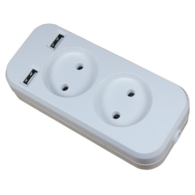 USB pagarinājuma ligzda ar viegli fiksējamu koka krāsa 2 USB ports ES standarts 5V2A jauna dizaina kontaktligzda bez kabeļa A8