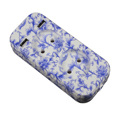 USB pagarinājuma ligzda ar viegli fiksējamu koka krāsa 2 USB ports ES standarts 5V2A jauna dizaina kontaktligzda bez kabeļa A8
