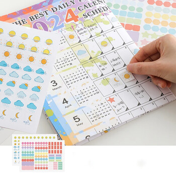 2025 2024 Calendar Planner Sheet Large Wall Calendar Kawaii To Do List Planner List Target Scheduler Organizer Αναλώσιμα γραφείου