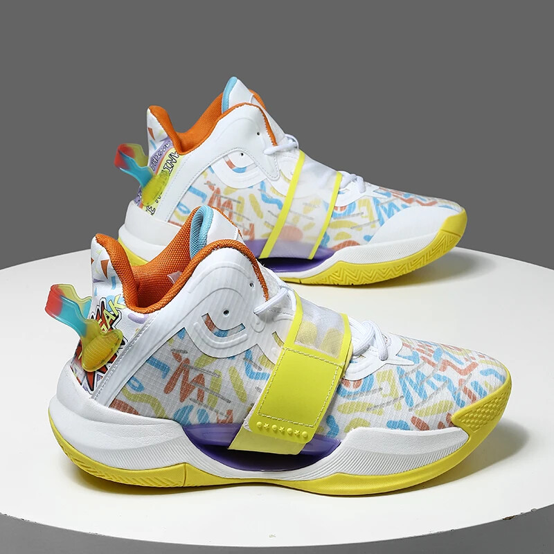 Modna ležerna sportska obuća Lijepe boje, mekana, udobna, uniseks, trendi košarkaška sportska obuća, visoka elastična apsorpcija udaraca