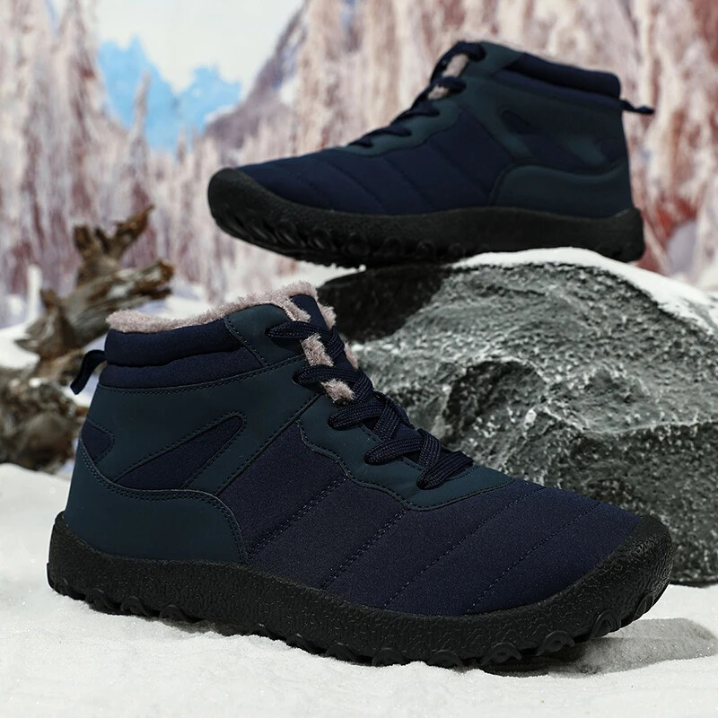 Muške cipele za snijeg bose cipele Nove zimske čizme Radne cipele na otvorenom Super toplo krzno Muške cipele za gležnjeve Muške čizme za snijeg plus veličina 48