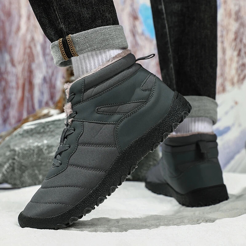 Muške cipele za snijeg bose cipele Nove zimske čizme Radne cipele na otvorenom Super toplo krzno Muške cipele za gležnjeve Muške čizme za snijeg plus veličina 48