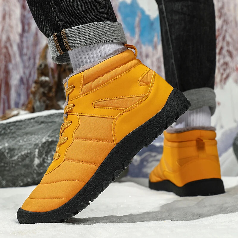 Muške cipele za snijeg bose cipele Nove zimske čizme Radne cipele na otvorenom Super toplo krzno Muške cipele za gležnjeve Muške čizme za snijeg plus veličina 48