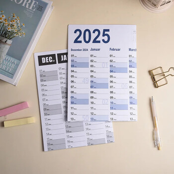 2025 Calendar Planner Wall Hanging Calendar Ετήσια λίστα υποχρεώσεων Kawaii Ετήσια λίστα στόχων Πρόγραμμα Πρόγραμμα Οργανωτής Home Office