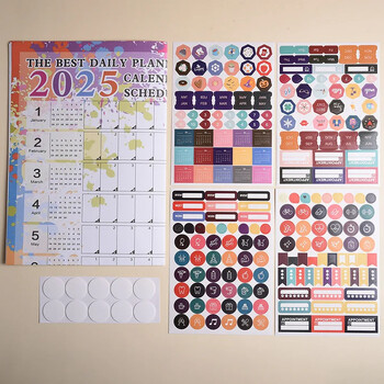 2025 Calendar Planner Wall Hanging Calendar Ετήσια λίστα υποχρεώσεων Kawaii Ετήσια λίστα στόχων Πρόγραμμα Πρόγραμμα Οργανωτής Home Office