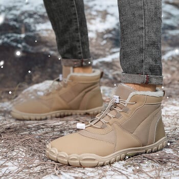 Ανδρικά παπούτσια Snow BareFoot Casual Νέα χειμωνιάτικα μποτάκια για εξωτερική εργασία Γυναικεία παπούτσια ζεστής γούνας Ανδρικά παπούτσια στον αστράγαλο Ανδρικά μποτάκια χιονιού μεγάλου μεγέθους