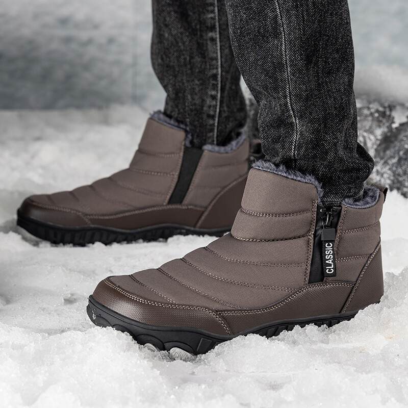 STRONGSHEN Zimske muške čizme za snijeg Vodootporne neklizajuće cipele Za vanjsku upotrebu Ležerna obuća za grijanje Plišana obuća Chaussure Homme 39-46