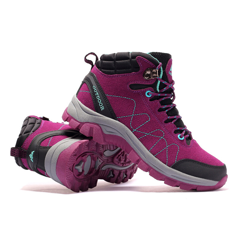 Γυναικείες χειμερινές μπότες πεζοπορίας από δέρμα σουέτ αστραγάλου Υπαίθρια παπούτσια πεζοπορίας βελούδινα ζεστά παπούτσια βουνού Παρακολούθηση αναρρίχησης