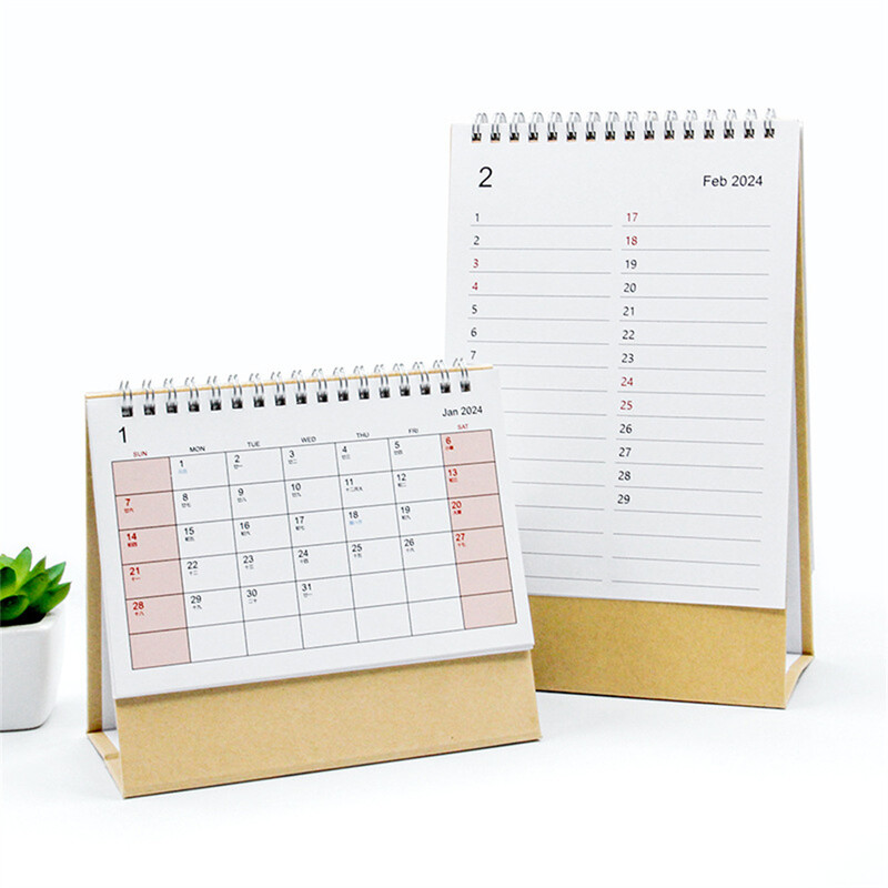 Mini kalendar Kalendar Stolni preklopni stol Samostojeći planer 2024 Stolni stolni mjesečni dnevni Podložak za otkidanje Tjedni samostojeći mini