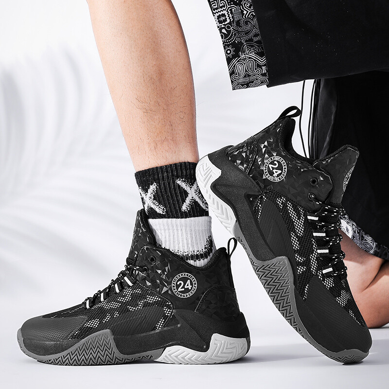 Muške košarkaške tenisice Jastučići, prozračne tenisice Špin za sportaše Visokokvalitetna sportska obuća Obuća na vezanje Ležerne tenisice 45