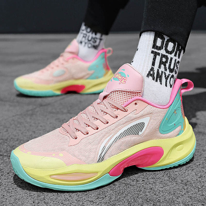 Modne ružičaste ženske košarkaške tenisice Profesionalne neklizajuće muške košarkaške tenisice Originalna markirana muška sportska obuća na otvorenom