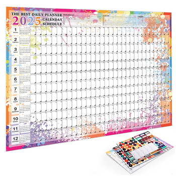 2025 2024 Calendar 365 Day Planner Sheet Χρονοδιάγραμμα Οργανωτής Λίστα εκκρεμοτήτων Kawaii Wall Calendar Agenda Planner Προμήθειες γραφείου