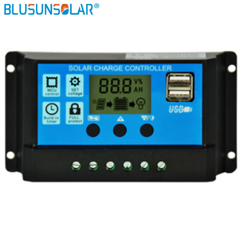 LEADER SOLAR 10A/20A/30A 12V 24V Automatski solarni regulator punjenja PWM s LCD regulatorom panela solarnih ćelija PV kućni solar