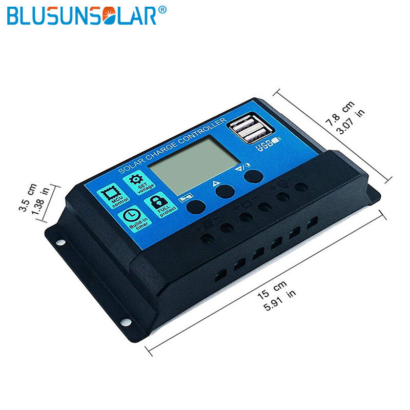LEADER SOLAR 10A/20A/30A 12V 24V Automatski solarni regulator punjenja PWM s LCD regulatorom panela solarnih ćelija PV kućni solar