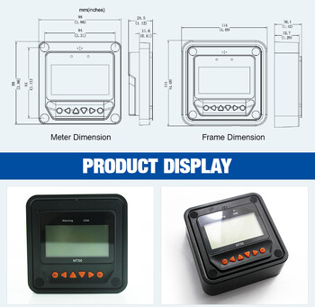 EPever MT50 Remote Meter Display For EPever MPPT Solar Charge Controller Tracer-AN Series MT-50 Remote Meter with LCD