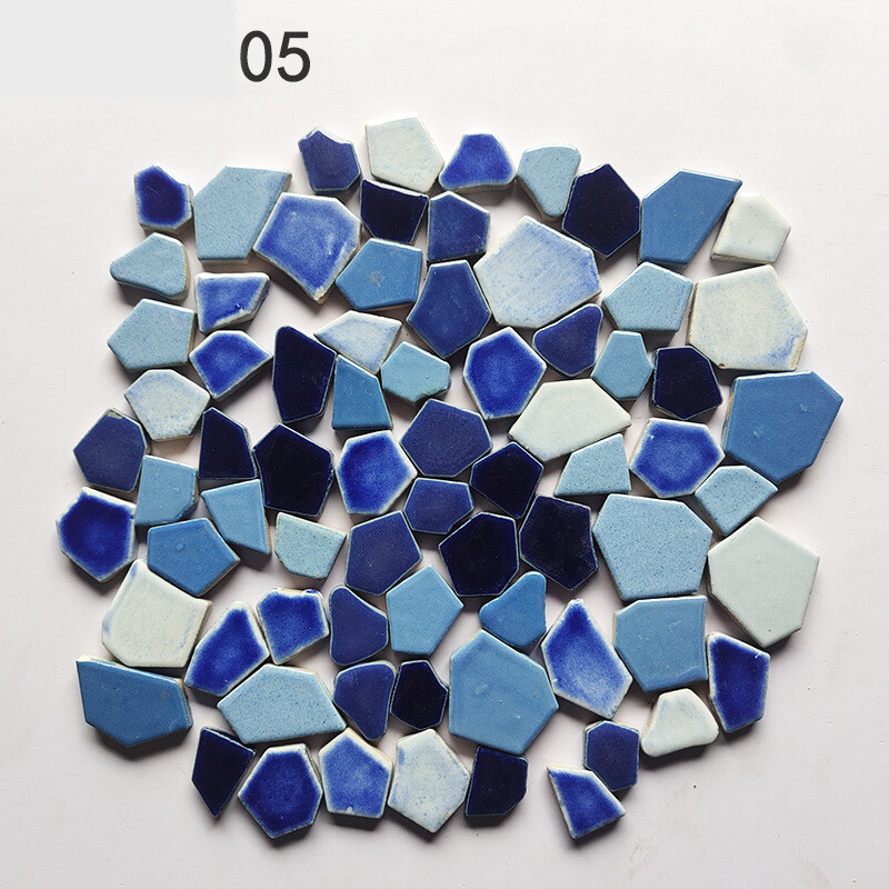 Ceramica Jingdezhen mozaic de piatră fără pietricele bricolaj plăci gresie albastre și albe gresie fragmente vânzări directe din fabrică