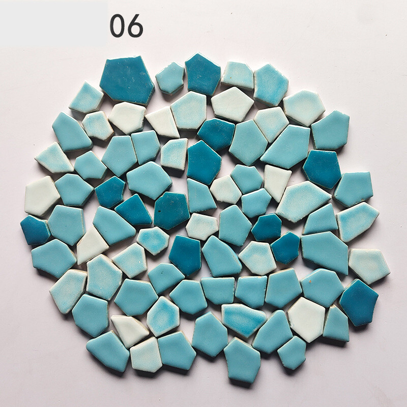 Ceramica Jingdezhen mozaic de piatră fără pietricele bricolaj plăci gresie albastre și albe gresie fragmente vânzări directe din fabrică