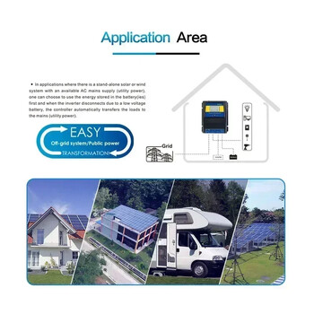 Αυτόματος ATS Dual Power Transfer Switch Solar Charge Controller για ηλιακό αιολικό σύστημα