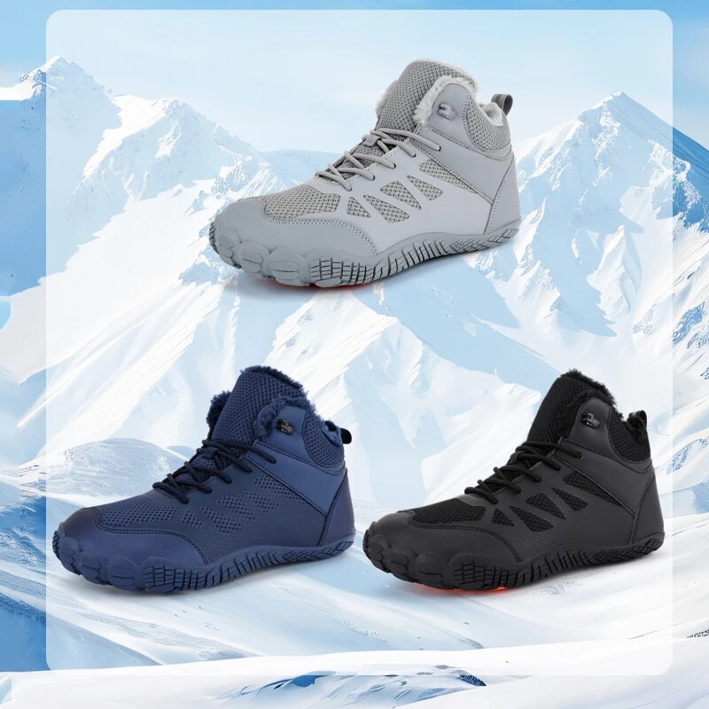 Nove zimske čizme za uniseks cipele za bosonogo, ležerne cipele za rad na otvorenom, topla krznena muška obuća za gležnjeve, muške čizme za snijeg velike veličine