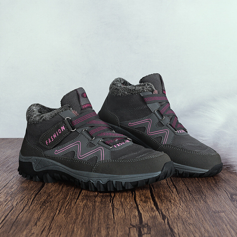 Παχυμένες μπότες ζεστού χιονιού Γυναικείες χειμερινές μπότες κοτλέ ελαφριά, ανθεκτικά στη φθορά Casual outdoor πεζοπορία παπούτσια Unisex για ενήλικες