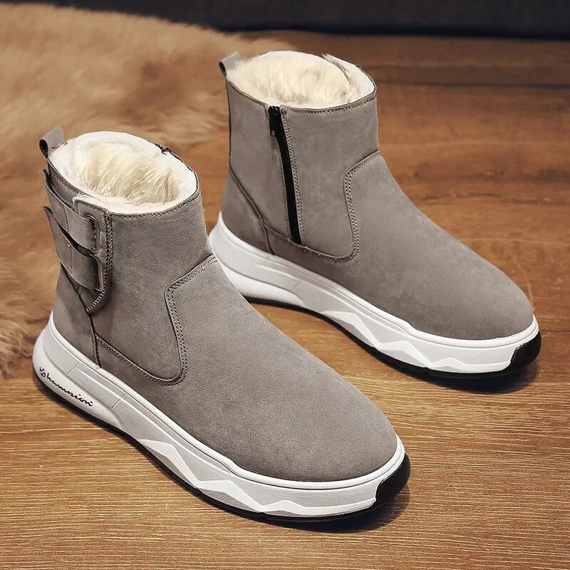 S krznenim muškim cipelama Zimske čizme za snijeg za muškarce Topla ponuda Neklizajuća dizajnerska trendi 2025. Nova vintage retro vruća prodavana Y2k obuća